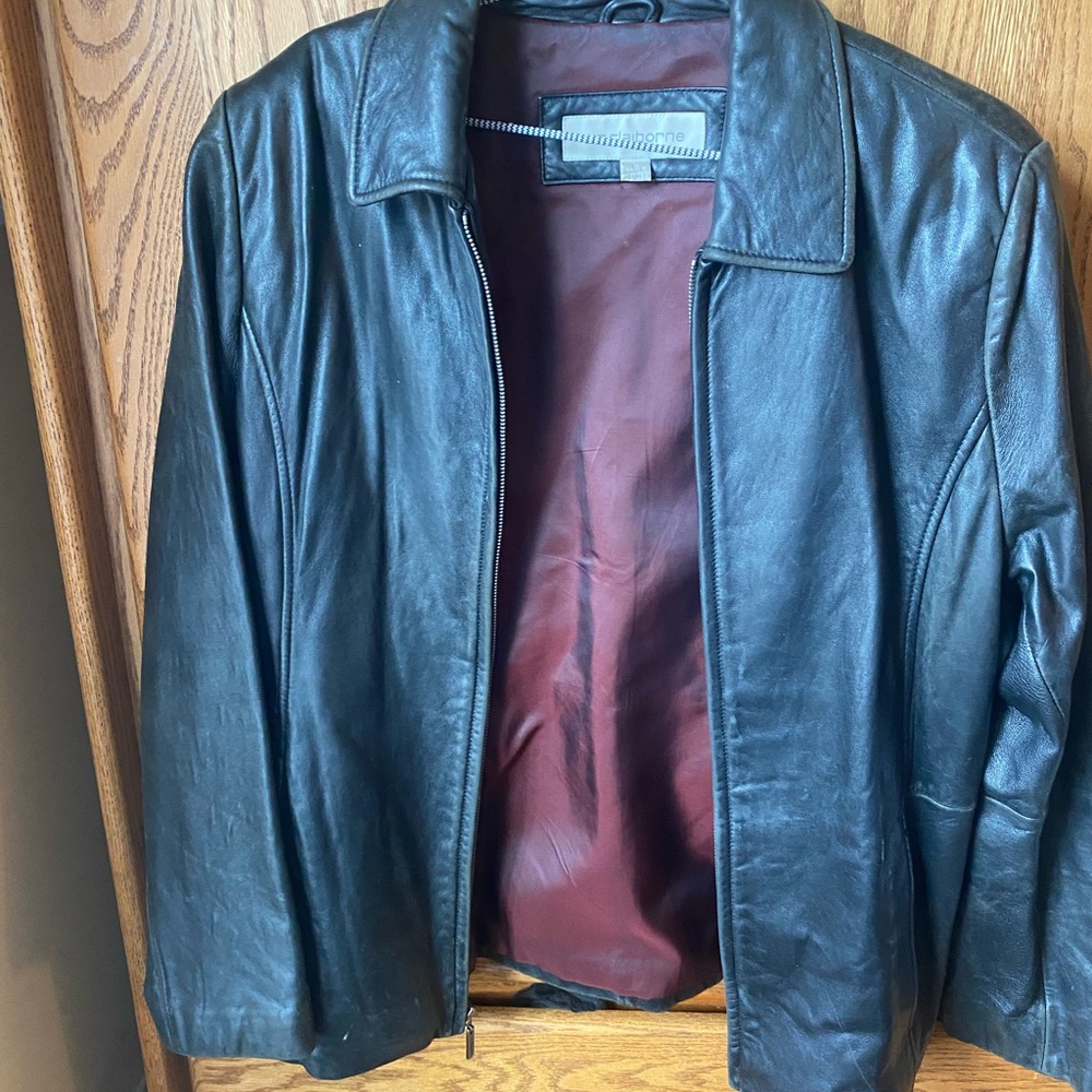 Liz Claiborne Black Leather Jacket